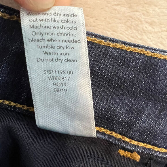 Athleta Jeans Womens 8 Tall Blue Denim Sculptek Ultra Skinny High Rise 511195-00 - Picture 11 of 14